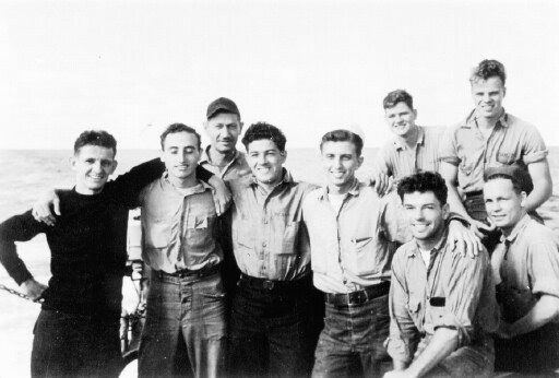 Radar Gang.<br>BACK ROW (L&rarr;R) A. Rassmusen, G. Mullen, H. Goetz. FRONT ROW (L&rarr;R) R. O&rsquo;Neill, P. Russo, J. Reardon, P. Penta, N. Nault, R. Stogentin.