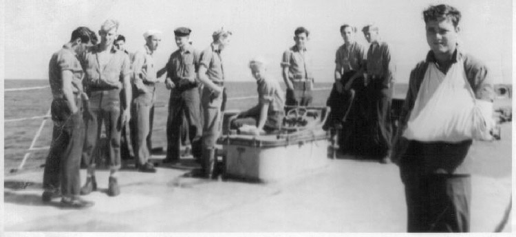 (L&rarr;R): D. Fruedeman, W. Curry, [unknown], [unknown], W. Hamby, [others unknown].